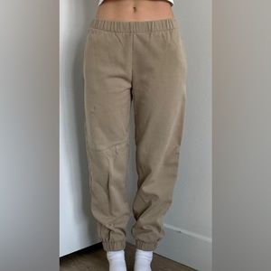 Brandy Melville Khaki Rosa Sweatpants